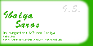 ibolya saros business card